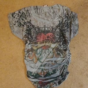 Rocker heart maternity shirt